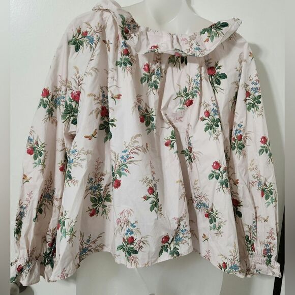 Meadows floral blouse with ties in the front us size 6 - Picture 9 of 10